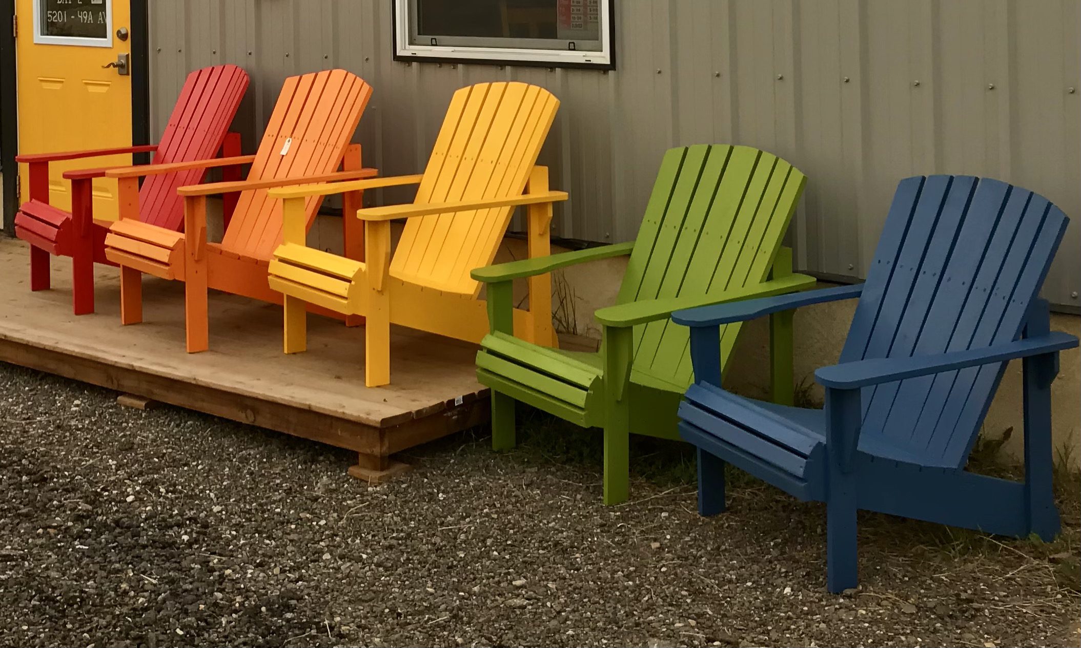 Rainbow adiron deck chairs